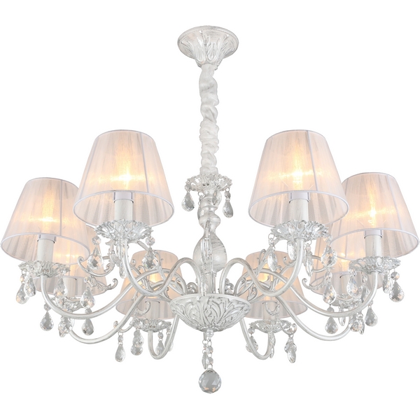 Подвесная люстра хрустальная Omnilux Bantine OML-53213-08-60080 с подвесками