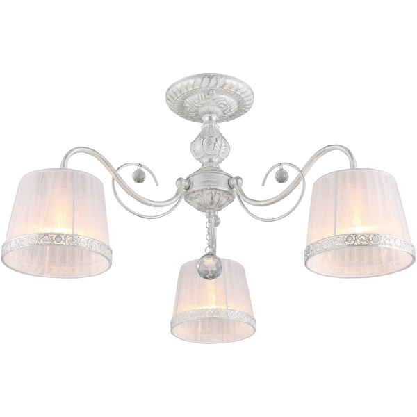 Потолочная люстра хрустальная на штанге Omnilux Campovaglio OML-54117-03-60080 с подвесками