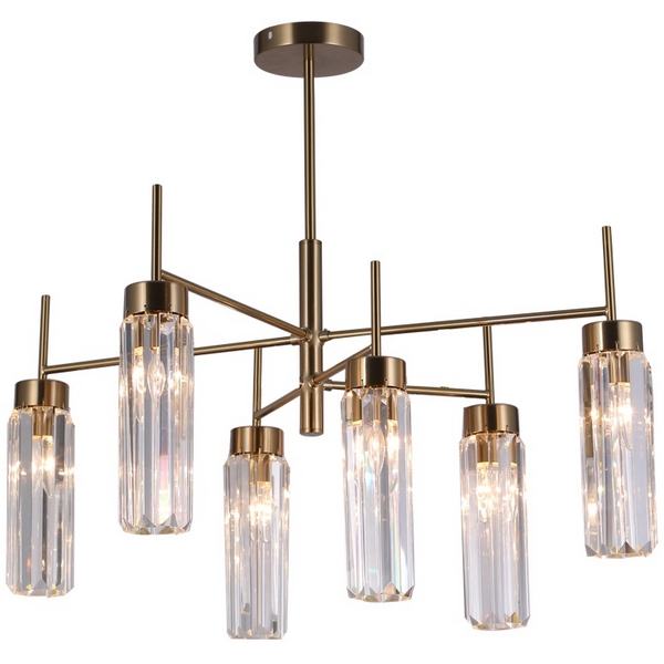 Потолочная люстра хрустальная на штанге Omnilux Panvenan OML-68517-06-90161