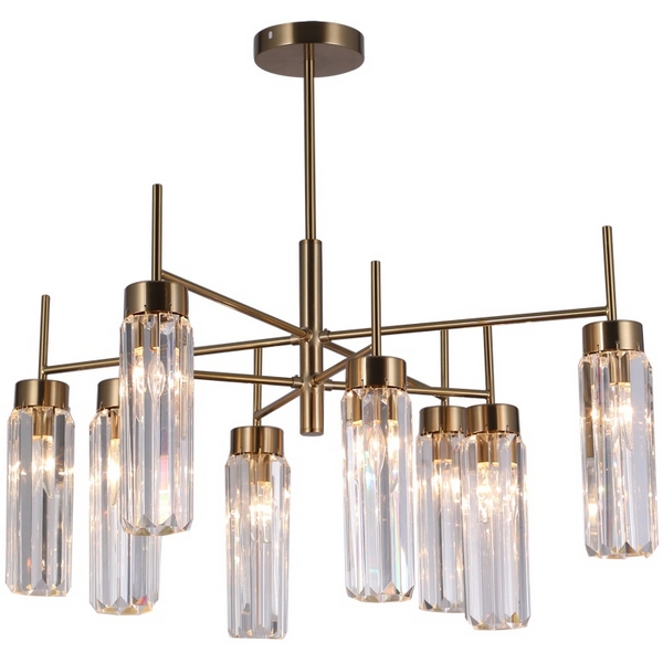 Потолочная люстра хрустальная на штанге Omnilux Panvenan OML-68517-08-30860