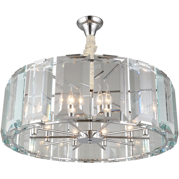 Подвесная люстра хрустальная Omnilux Noventa OML-81513-10-60080 в виде свечи