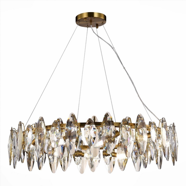 Подвесная люстра хрустальная ST Luce Ancona SL1227.303.12-76328 с подвесками