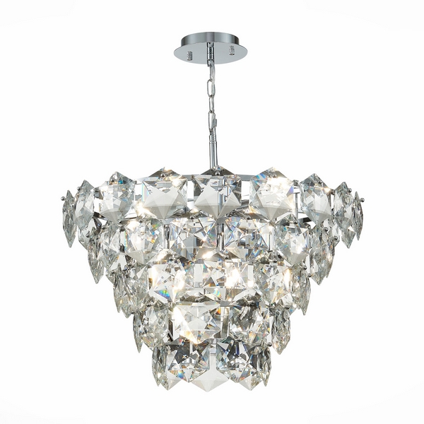 Подвесная каскадная люстра хрустальная ST Luce Viterbo SL1631.103.09