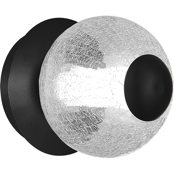 Светильник настенный ST Luce Peek SL6120.401.01-26637 Черный/Прозрачное кракелированное стекло LED 1*8,5W 3000K