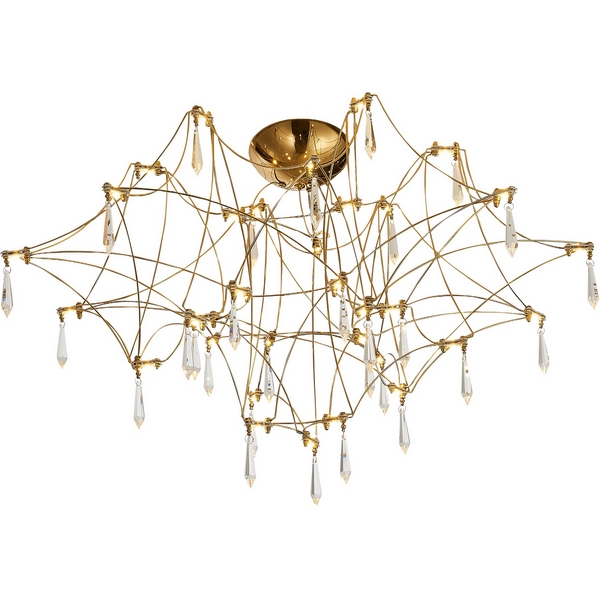 Потолочная люстра светодиодная ST Luce Gravetta SL6601.202.78 Золотистый/Прозрачный LED 78*0,35W 3000K