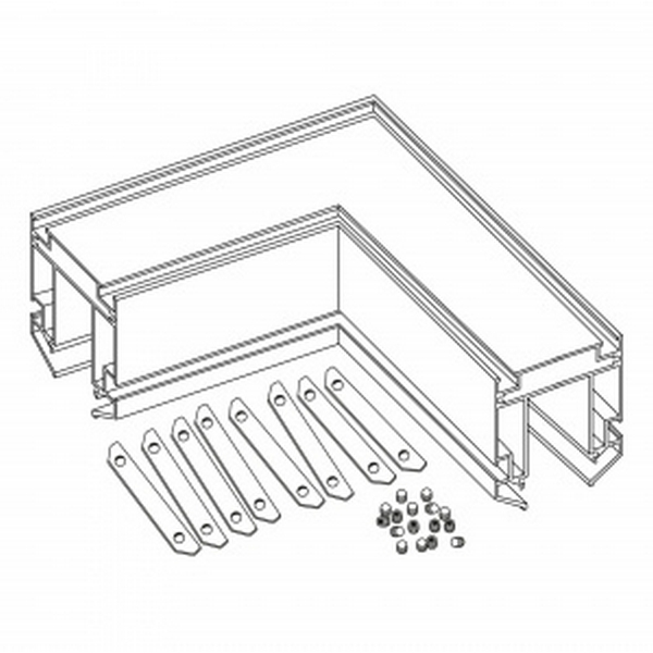 Угловой соединитель для профиля ST015.129.02 Skyline 220 ST015.199.02-26007