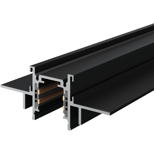 Шинопровод магнитный встраиваемый под ГКЛ 12мм ST Luce Skyline 48 ST1004.439.12-43955 Черный L3000мм (3 метра)