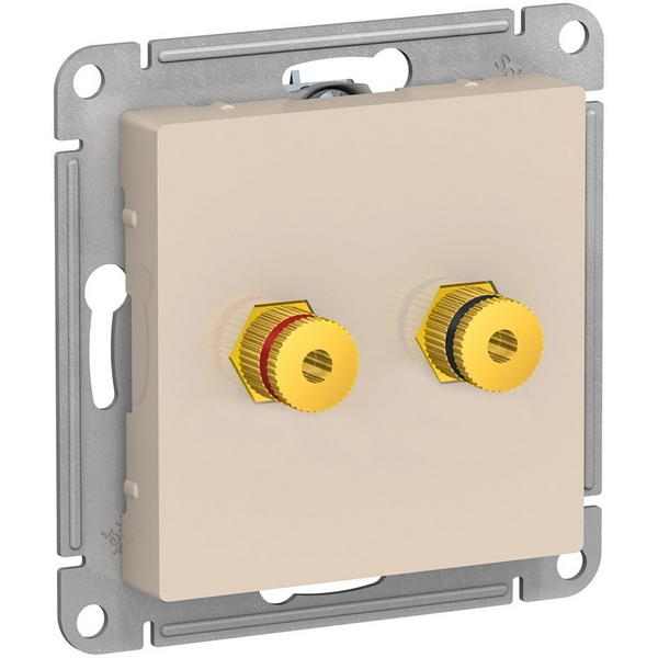 Акустическая розетка двойная (бежевый) Systeme Electric AtlasDesign ATN000287-04241