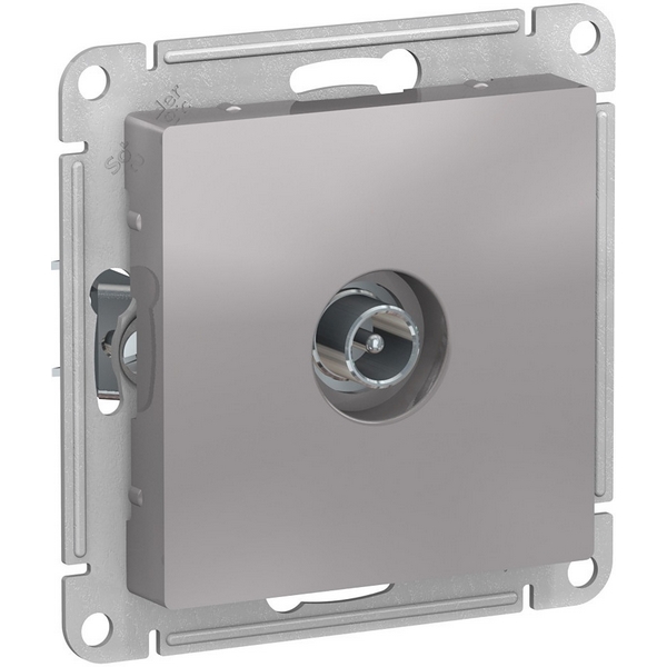 ТВ-розетка проходная (алюминий) Systeme Electric AtlasDesign ATN000391-04241