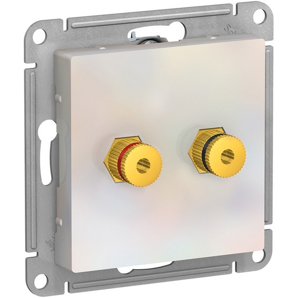 Акустическая розетка двойная (жемчужный) Systeme Electric AtlasDesign ATN000487-04241