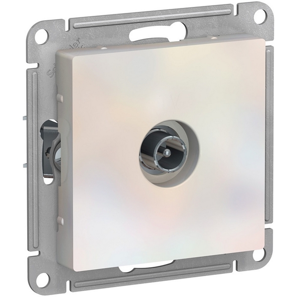 ТВ-розетка проходная (жемчужный) Systeme Electric AtlasDesign ATN000491-33295