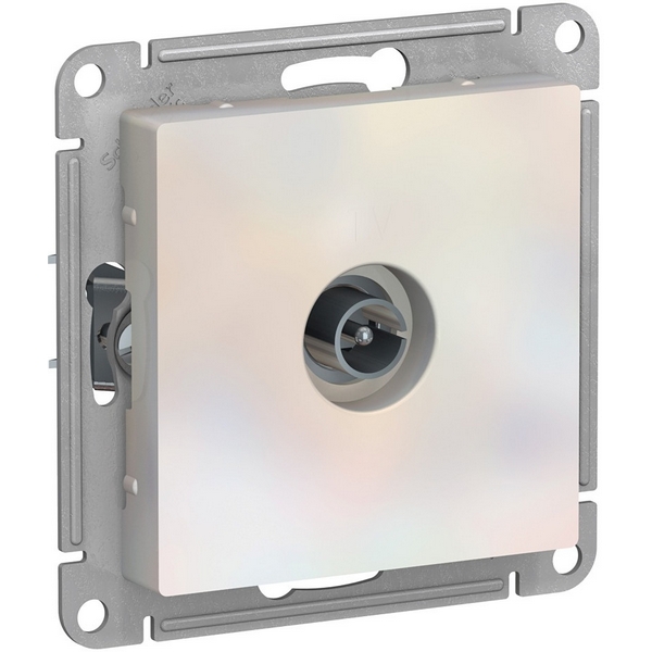 ТВ-розетка проходная (жемчужный) Systeme Electric AtlasDesign ATN000493-05114