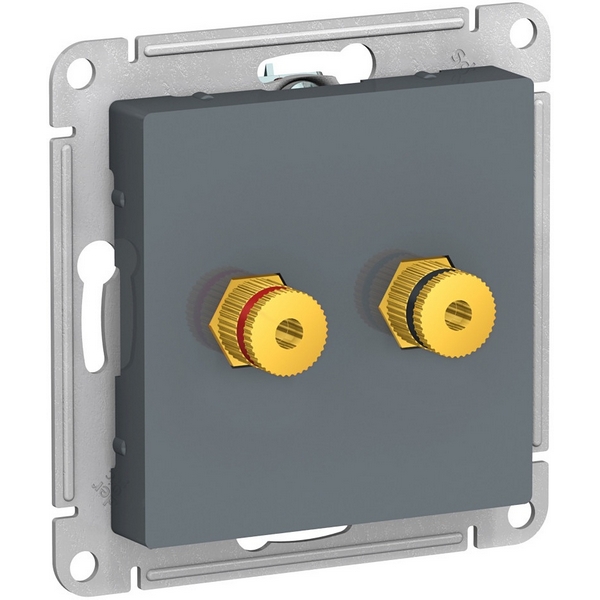 Акустическая розетка двойная (грифель) Systeme Electric AtlasDesign ATN000787-04241