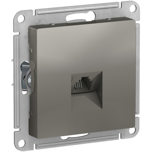 Телефонная розетка RJ-11 (сталь) Systeme Electric AtlasDesign ATN000981-33295