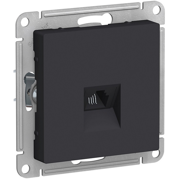 Телефонная розетка RJ-11 (карбон) Systeme Electric AtlasDesign ATN001081-04241