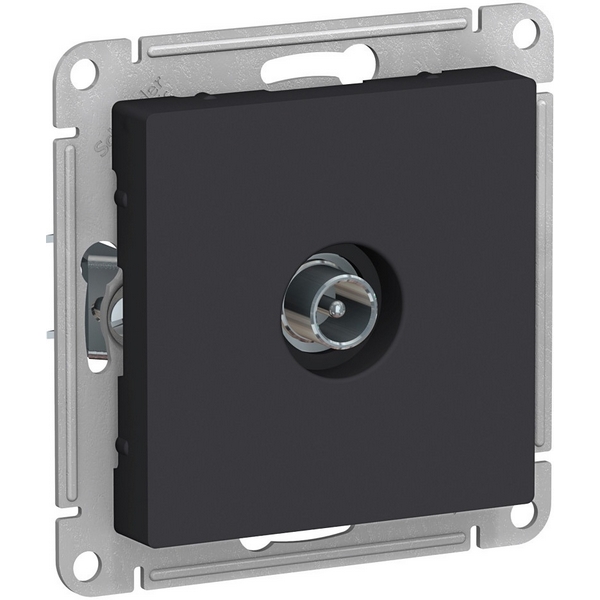 ТВ-розетка проходная (карбон) Systeme Electric AtlasDesign ATN001091-05114