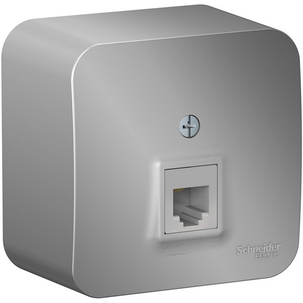 Телефонная розетка RJ-11 (алюминий) Systeme Electric Blanca BLNIA011003-66878