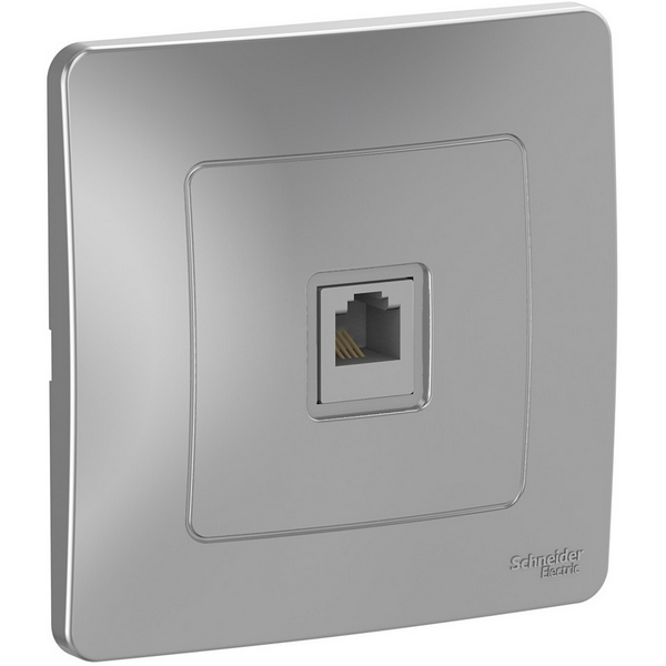 Телефонная розетка RJ-11 (алюминий) Systeme Electric Blanca BLNIS011003-46872