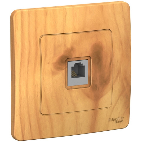 Телефонная розетка RJ-11 (ясень) Systeme Electric Blanca BLNIS011005-33295