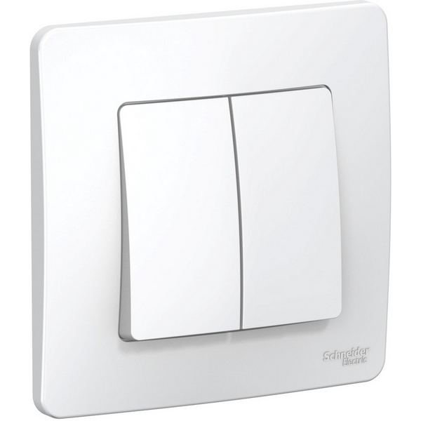Выключатель двухклавишный (белый) Systeme Electric Blanca BLNVS106601-90459