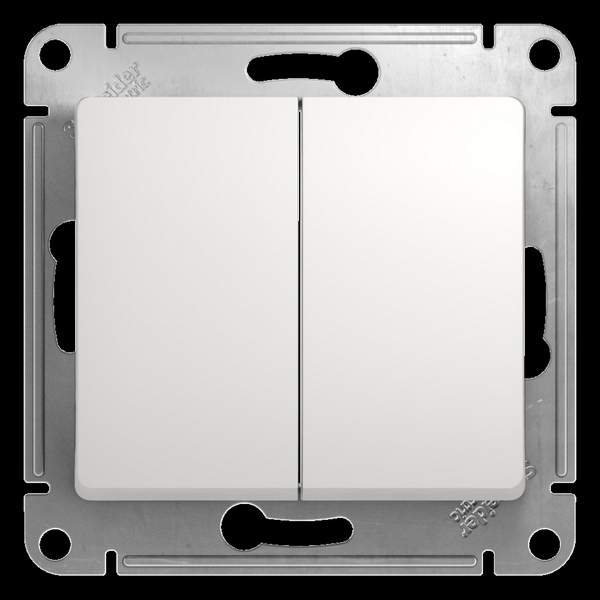 Выключатель двухклавишный (белый) Systeme Electric GSL000151-90459