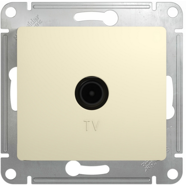 ТВ-розетка проходная (бежевый) Systeme Electric Glossa GSL000292-66878