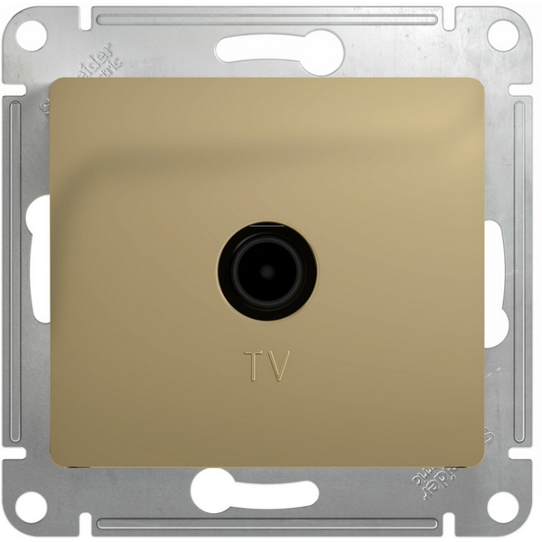 ТВ-розетка оконечная (титан) Systeme Electric Glossa GSL000491-04241