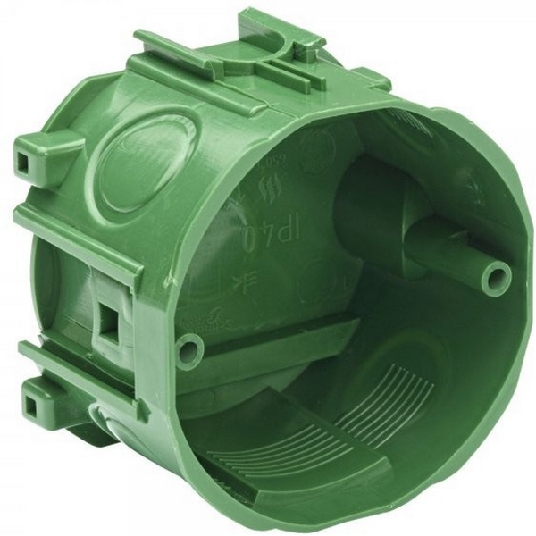 Коробка монтажная под бетон без винтов (зеленый) Systeme Electric Multifix Modulo LEX1420571MR-80989