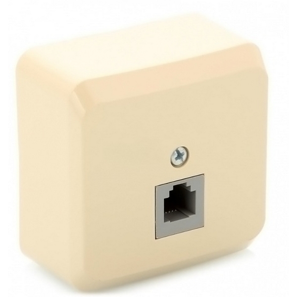 Телефонная розетка RJ-11 (кремовый) Systeme Electric Этюд TELA-001K