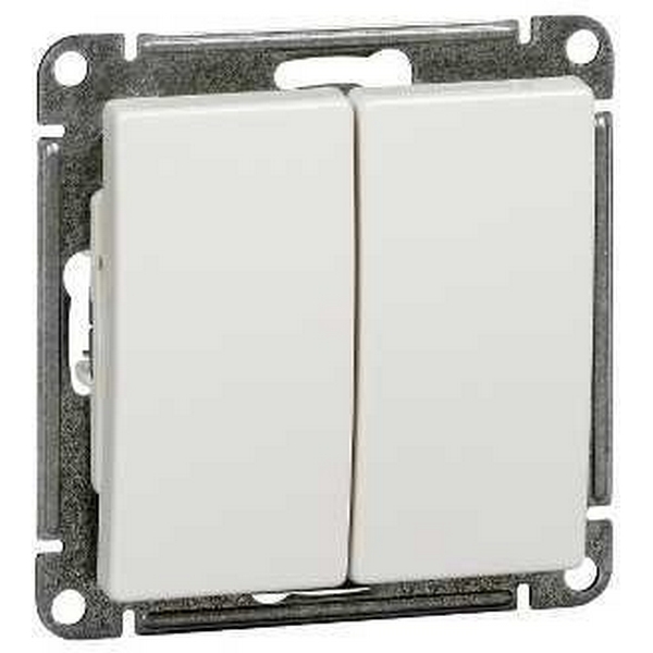 Выключатель двухклавишный (белый) Systeme Electric W59 VS510-252-1-86-88955