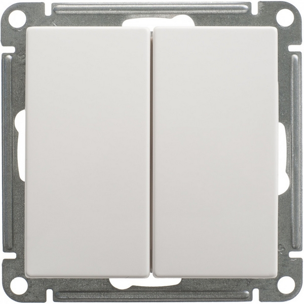 Выключатель двухклавишный (белый) Systeme Electric W59 VS610-256-1-86-88955