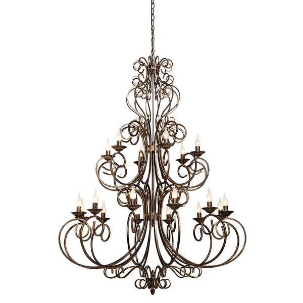 Большая люстра Vitaluce V1094-1/12+6-93635 в виде свечи