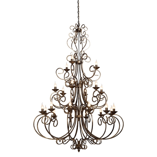 Большая люстра Vitaluce V1094-1/12+6+3-53833 в виде свечи