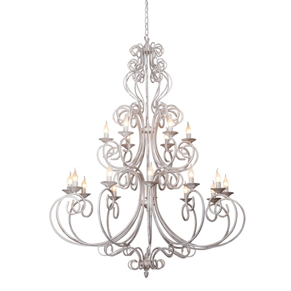 Большая люстра Vitaluce V1094/12+6-93635 в виде свечи