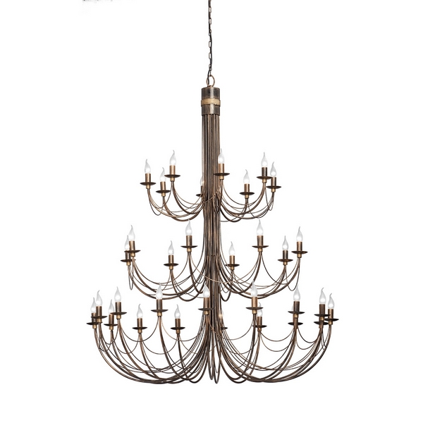 Большая люстра Vitaluce V1804-7/16+8+8-93635 в виде свечи