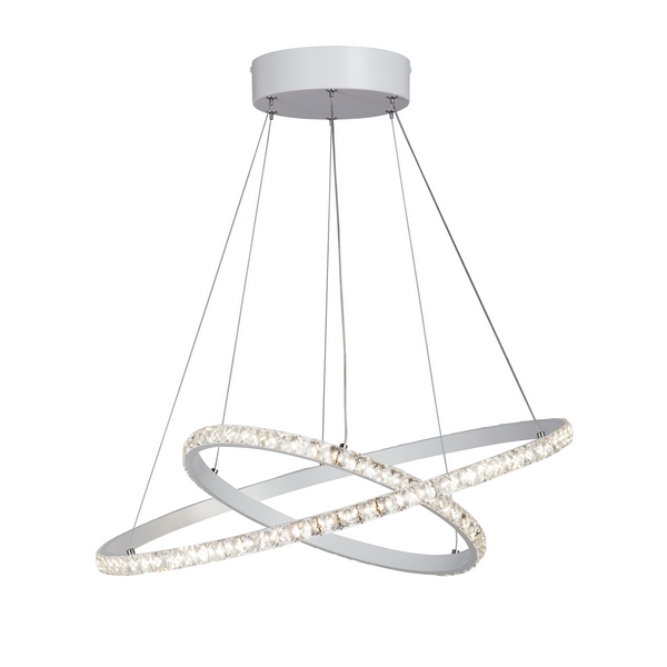 Подвесная люстра хрустальная светодиодная Vitaluce V4628-0/2S-95315 кольцо
