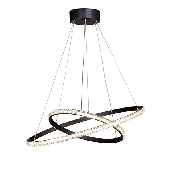 Подвесная люстра хрустальная светодиодная Vitaluce V4628-1/2S-81303 кольцо