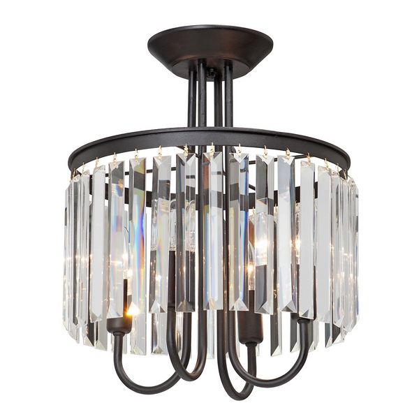 Потолочная люстра хрустальная Vitaluce V5152-1/4PL-56357 в виде свечи