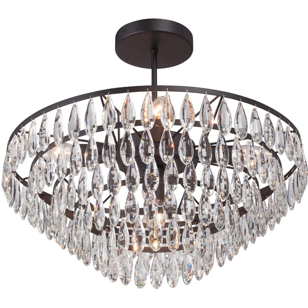 Потолочная люстра хрустальная на штанге Vitaluce V5352-1/5PL-69634, 5xE14 макс. 40Вт