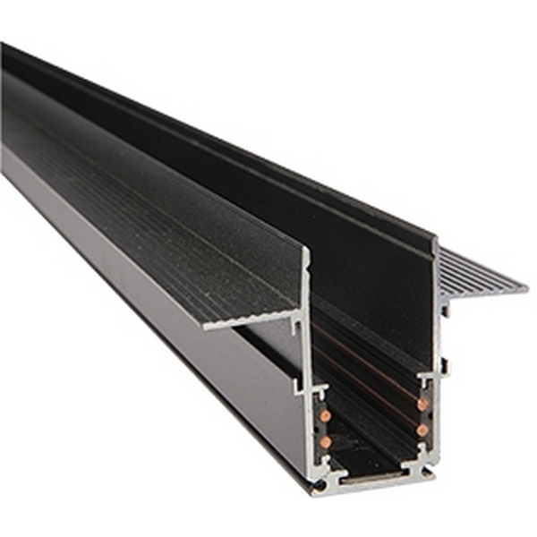 Шинопровод под гипсокартон встраиваемый магнитный мм, длина 3м, черный Vitaluce VT0200024-01-03564