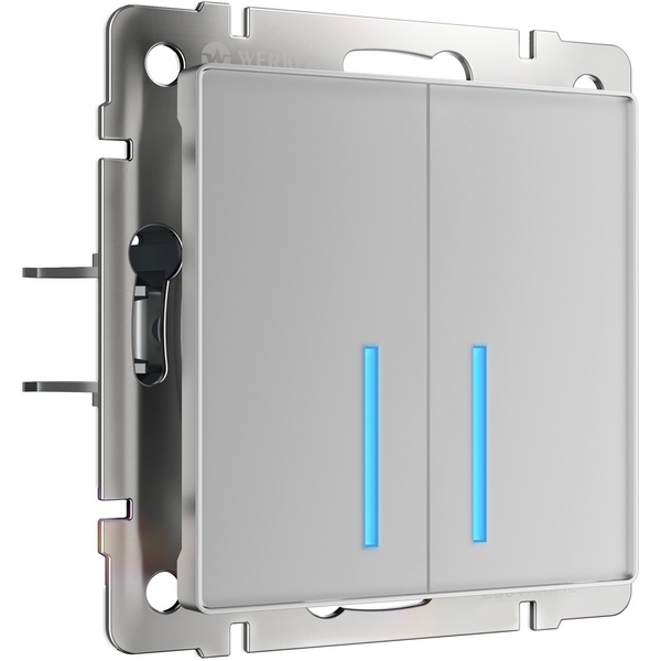 Умный сенсорный выключатель двухклавишный (серебряный) Werkel W4520606-06919 (a048324)