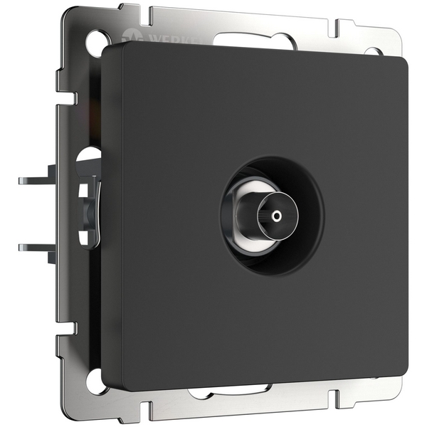 ТВ-розетка оконечная (черный матовый) Werkel W1183008-78690 (a051612)
