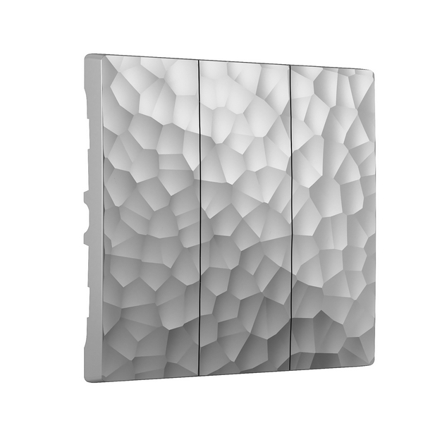 Набор клавиш для выключателя трехклавишного (hammer серебряный) Werkel W1239006-57802 (a052089)