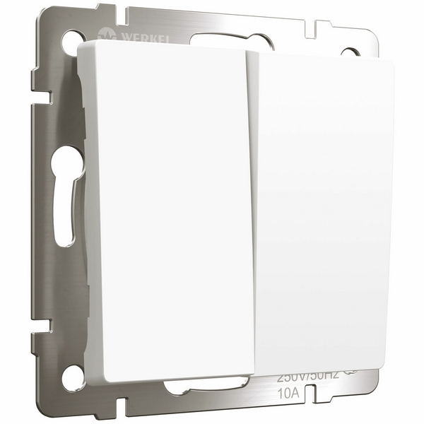 Выключатель двухклавишный (белый матовый) Werkel W1120061-32988 (a059271)