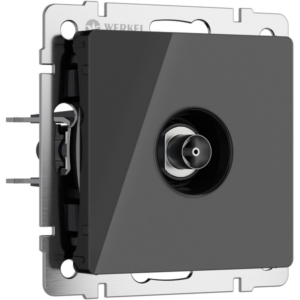 ТВ-розетка оконечная (черный акрил) Werkel W1183048 (a064047)