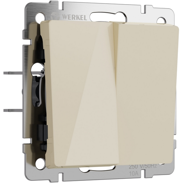 Выключатель двухклавишный (айвори акрил) Werkel W1120043-49985 (a064056)