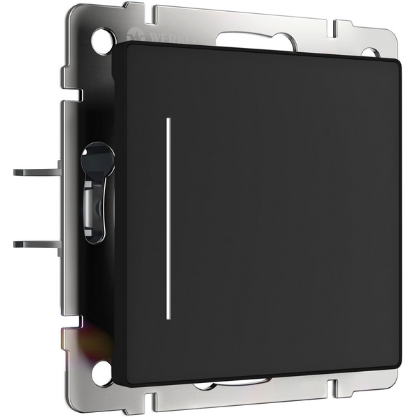 Умный сенсорный выключатель одноклавишный с подсветкой (черный) Werkel W4513008-76517 (a064141)