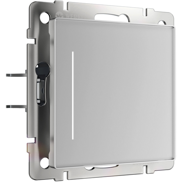 Умный сенсорный выключатель одноклавишный с подсветкой (серебряный) Werkel W4513006-76517 (a064143)