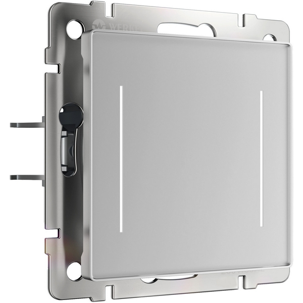 Умный сенсорный выключатель двухклавишный с подсветкой (серебряный) Werkel W4523006-68923 (a064144)