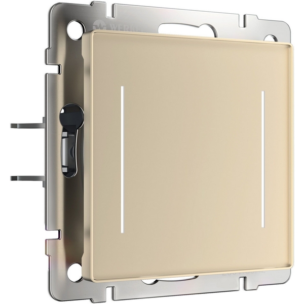 Умный сенсорный выключатель двухклавишный с подсветкой (шампань) Werkel W4523011 (a064146)